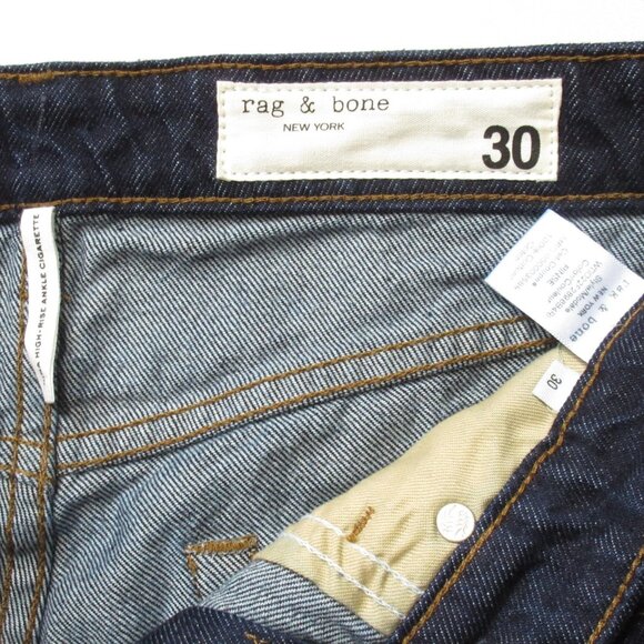 NWT rag & bone ICONS Nina in Rinse High Rise Ankle Cigarette Straight Jeans 30 - Picture 3 of 13